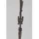 Canne africaine en bronze poignée triangle arrondie  96 cm. Années 1950