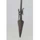 Canne africaine en bronze poignée triangle arrondie  96 cm. Années 1950